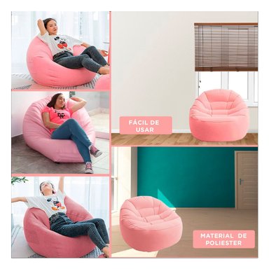 SOFA INFLABLE PARA RELAJACION CON PUFF INCORPORADO Y+LIGAS REGALO - 5