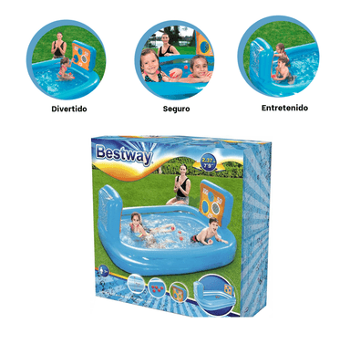 ALBERCA PARA INFANTE TONO CELESTE Y+REGALO LIGAS PARA PEINAR - 3
