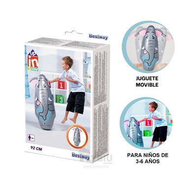JUGUETE INFLABLE PARA GOLPEAR EN ELEFANTE Y+GIFT MINIAGENDA - 1