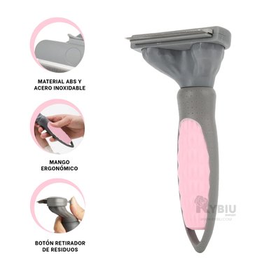 PEINE RYBIU MA29632 DESPRENDE NUDOS MASCOTAS EN ROSADO + MINIAGENDA - 2