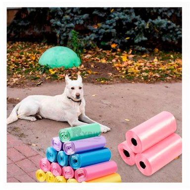 KIT BOLSAS PERROS GATOS RYBIU MA29657 RECOGER HECES MULTICOLOR + GIFT MINIAGENDA - 2