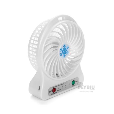 VENTILADOR PORTATIL RYBIU TE29395 SOPLADOR MINI RECARGABLE LIGERO BLANCO + GIFT STICKERS - 2