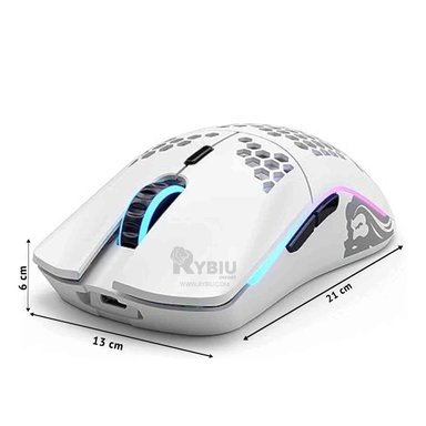 MOUSE GAMER INALÁMBRICO RYBIU GM828RX BLANCO 11 MODOS ILUMINACION + PAPEL REGALO - 5