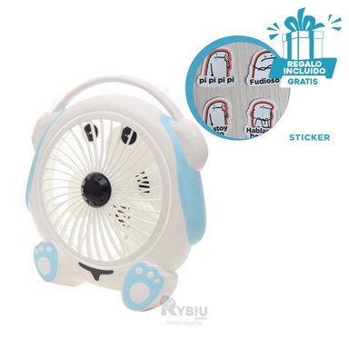 VENTILADOR DE MESA RYBIU TE29789 RESPIRADERO MULTICOLOR + ENVOLTORIO REGALO - 4