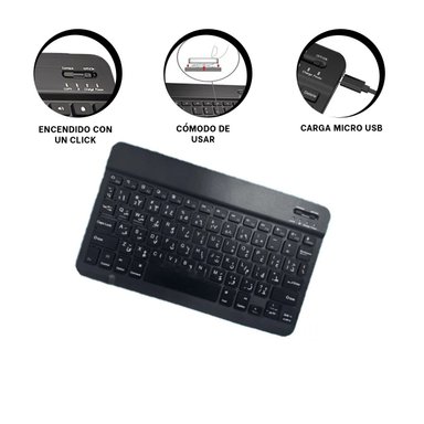 TECLADO INALÁMBRICO RYBIU Y MOUSE BLUETOOTH EN COLOR NEGRO TE29868 KIT - 3