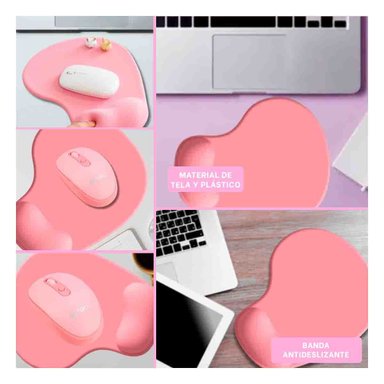 MOUSE PAD RYBIU TE31603 ALFOMBRILLA PUNTERO ROSADO + POST-IT ADHESIVOS - 1