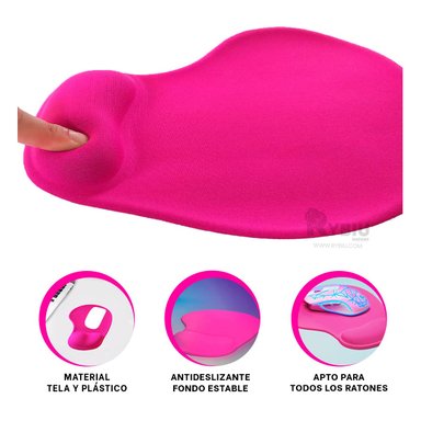 MOUSE PAD RYBIU TE32543 COJINETE DURADERO FUCSIA + BANDERITAS ADHESIVAS - 3