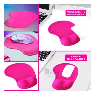 MOUSE PAD RYBIU TE32543 COJINETE DURADERO FUCSIA + BANDERITAS ADHESIVAS - 4
