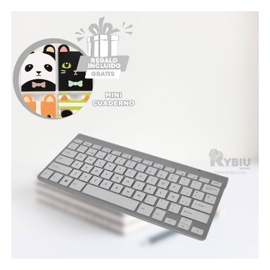 TECLADO Y CURSOR RYBIU DN-H263 EFICIENTES COLOR BLANCO + REGALO AGENDITA - 1
