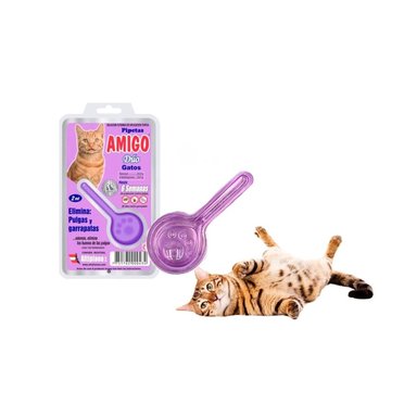 GOTERO GATOS RYBIU FELINO EFECTIVO EN MORADO + LIGAS REGALO - 3