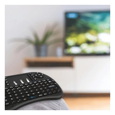 TECLADO BLUETOOTH RYBIU INALÁMBRICO CON LUCES EN COLOR NEGRO TE31589 - 1