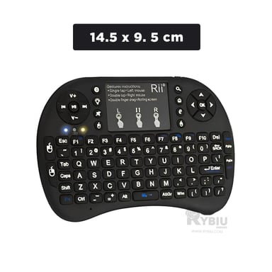PANEL BLUETOOTH RYBIU EFICIENTE TECLADO EN NEGRO + BANDERITAS ADHESIVAS TE31589 - 5