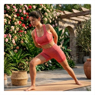 CONJUNTO YOGA MUJER RYBIU DE33250 ROJO MOVIMIENTO - 1