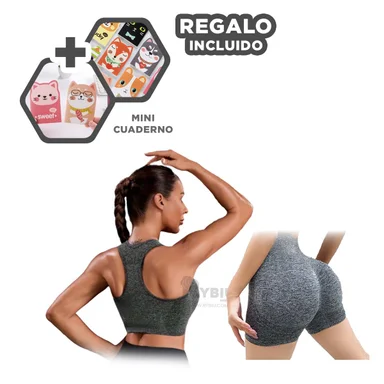 CONJUNTO YOGA MUJER RYBIU DE33247 PLATA RESISTENTE FLEXIBILE PLOMO + REGALO AGENDITA - 4