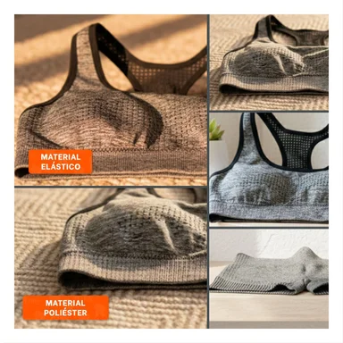 CONJUNTO YOGA MUJER RYBIU DE33247 PLATA DEPORTIVO EN PLOMO + POST-IT ADHESIVOS - 5