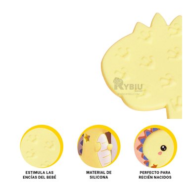 CHUPETE RYBIU COMPACTO AMARILLO + BANDERITAS ADHESIVAS - 3