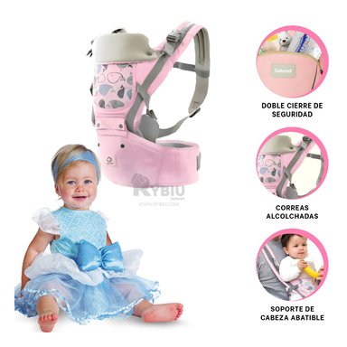 MORRAL RYBIU TIERNO BALLENITA ROSADO + BANDERITAS ADHESIVAS - 3