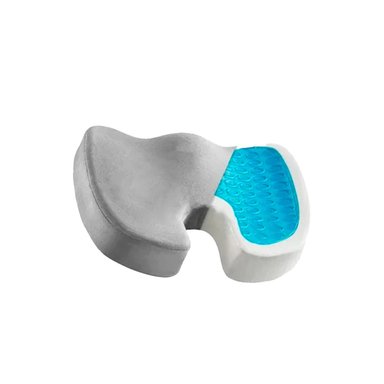 BASE COMODA DE ASIENTO CON GEL BLANCO Y FUNDA PLOMO Y+REGALO STICKER - 3