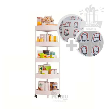 REPISA RYBIU HO29448 BLANCO ORGANIZADORA 5 ALTURAS + REGALO STICKERS - 3