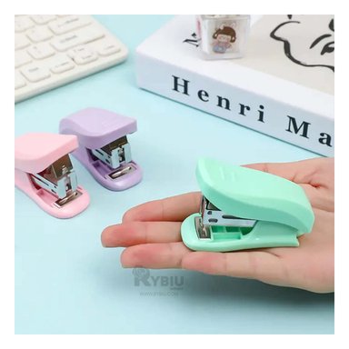 PRESILLADORA RYBIU LI29566 MINI CUTE EN VERDE AGUA + BANDERITAS ADHESIVAS - 3