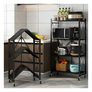 ESTANTE RYBIU HO30748 NEGRO PRACTICO ORGANIZAR + REGALO STICKERS - 5
