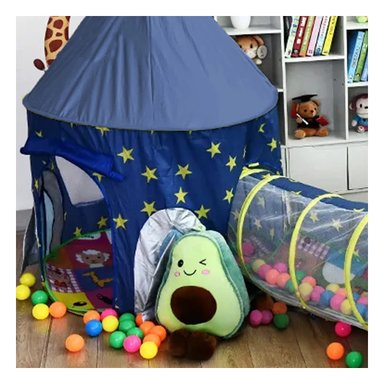PACK3 JUEGO DE DOS PIEZAS DE CARPA INFANTIL DE COLOR AZUL - 1