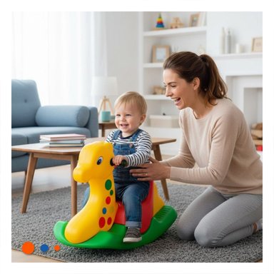 PACK2 MECEDORA DE PELUCHE CON COLORES LLAMATIVOS PARA ATRAER LA ATENCION DEL INFANTE - 3