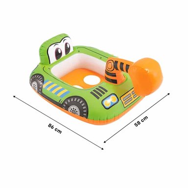 PACK12 FLOTADOR CON EXCAVADORA VERDE PARA NIÑOS INFLABLE PORTATIL Y DIVERTIDO Y+PAPEL REGALO - 4