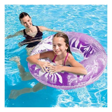 PACK6 ARO FLOTANTE MORADO DE 91 CM CON DISENO SUAVE DE ALGAS Y+PAPEL REGALO - 2