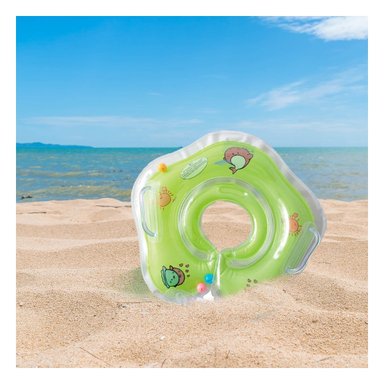 PACK2 FLOTADOR DE AGUA VERDE DE CUELLO 66 X 44 CM PARA JUEGOS RECREATIVOS - 2