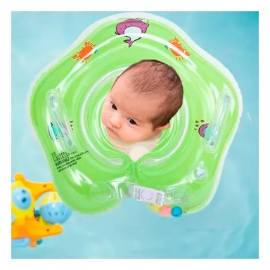 PACK2 FLOTADOR DE AGUA VERDE DE CUELLO 66 X 44 CM PARA JUEGOS RECREATIVOS - 3
