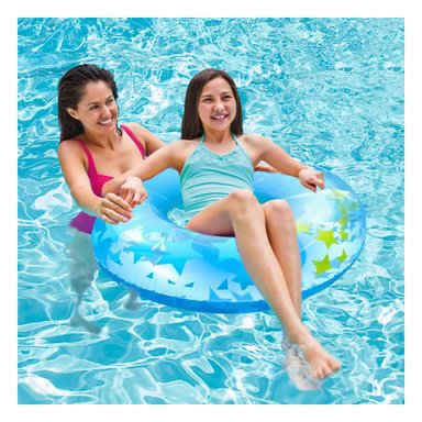 PACK2 INFLABLE AGRADABLE EN CELESTE Y+LIGAS DE REGALO - 1