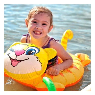 PACK12 INFLABLE INFANTIL CON FORMA DE TIGRE Y ASA PARA JUEGOS ACUATICOS Y+PAPEL REGALO - 3