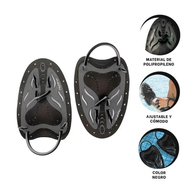 PACK4 GUANTE COMODO PARA NADAR EN NEGRO Y+LIGAS DE REGALO - 3