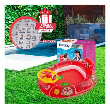 PACK4 SALVAVIDAS VERSATIL DE CARRO ROJO Y+LIGAS DE REGALO - 1