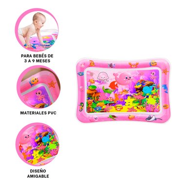 PACK2 INFLABLE COMPACTO EN ROSADO Y+BANDERITAS ADHESIVAS - 3
