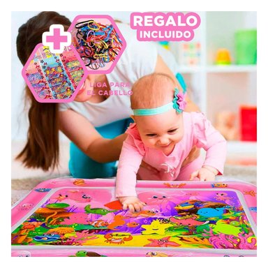 PACK5 PLATAFORMA RETANGULAR KIDS EN ROSADO Y+LIGAS DE REGALO - 1