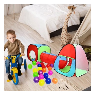 PACK4 CARPA RAPIDA DE NIÑO DE CAMPO 3 PIEZAS MG-H8010 EB PARA JUEGOS Y+PAPEL REGALO - 5