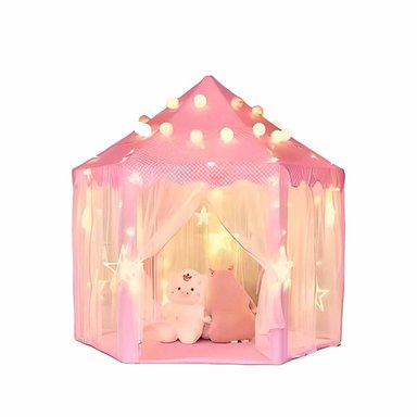 PACK3 CARPA MOVIL 140X135CM PARA NIÑA EN ROSADO CON LUCES - 2