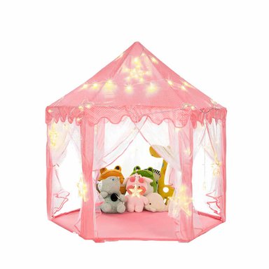 PACK3 CARPA MOVIL 140X135CM PARA NIÑA EN ROSADO CON LUCES - 4