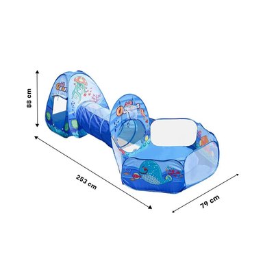 PACK4 TOLDO COMPACTO DE NIÑO DE CAMPO 3 PIEZAS MG-16335 EB CELESTE PARA USO Y+REGALO STICKER - 4