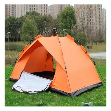 PACK2 PABELLON ALTA MONTAÑA AUTOMATICA 4 PERSONAS ANARANJADO PARA CAMPING FAMILIAR - 3