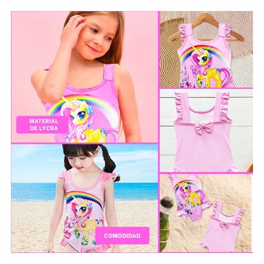 PACK5 ROPA PARA PEQUEÑAS PARA NADAR ROSADO Y+REGALO STICKERS - 3