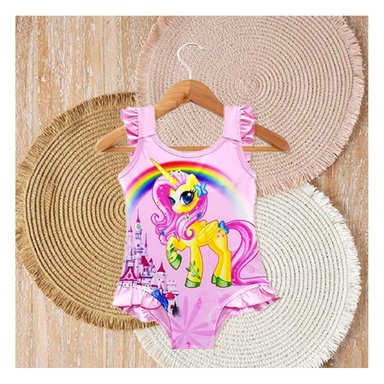 PACK9 TRAJE DE BAÑO PARA NIÑAS EN ROSADO Y+LIGAS DE REGALO - 4