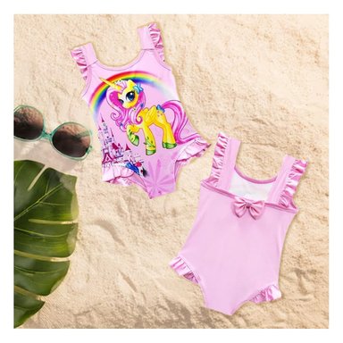 PACK2 INDUMENTARIA DE NATACION PARA NINAS ROSADO PARA ACTIVIDADES ACUATICAS Y+PAPEL REGALO - 2