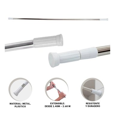 PACK6 TUBERIA ELEGANTE 1,40M A 2.60M PLOMO Y+REGALO AGENDITA - 3