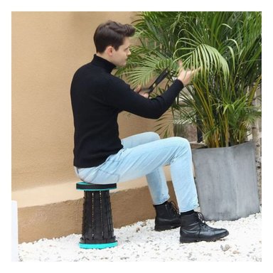 PACK6 PLATAFORMA DE ASIENTO COMPACTA CON SEGURO PARA TRANSPORTAR TURQUEZA Y+PAPEL REGALO - 5