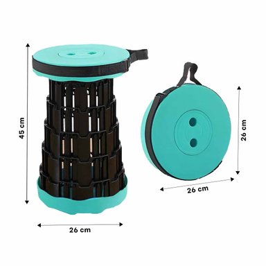 PACK4 ASIENTO PORTATIL PLEGABLE CON DOS SEGUROS PARA CASA Y EVENTOS VERDE NEGRO - 4
