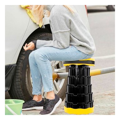 PACK12 BANCO PORTATIL CON DOBLE SEGURO PARA HOGAR Y EXTERIOR TAPA AMARILLO CENTRO NEGRO - 2