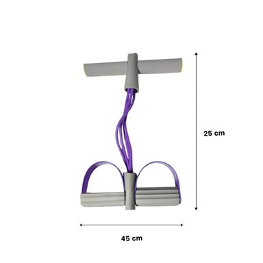PACK4 EXTENDOR TENSOR DE PEDAL MORADO Y PLOMO COMODO Y FLEXIBLE PARA EJERCICIO Y+REGALO STICKER - 4